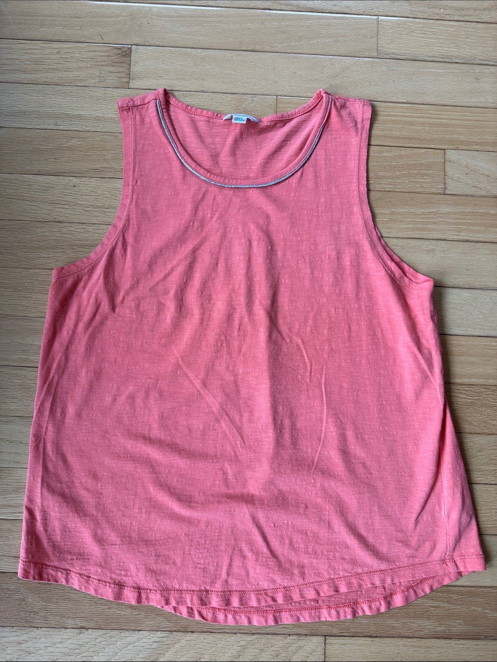 Calvin Klein peach & silver tank top - L